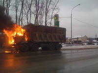 В Одесской области водитель ценой собственной жизни пытался спасти горящий грузовик с зерном
